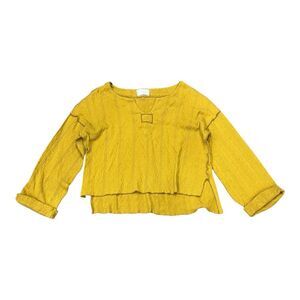 Mustard Yellow Oversized Outer Seam Knit Top S